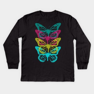 Butterflies Kids Long Sleeve T-Shirt